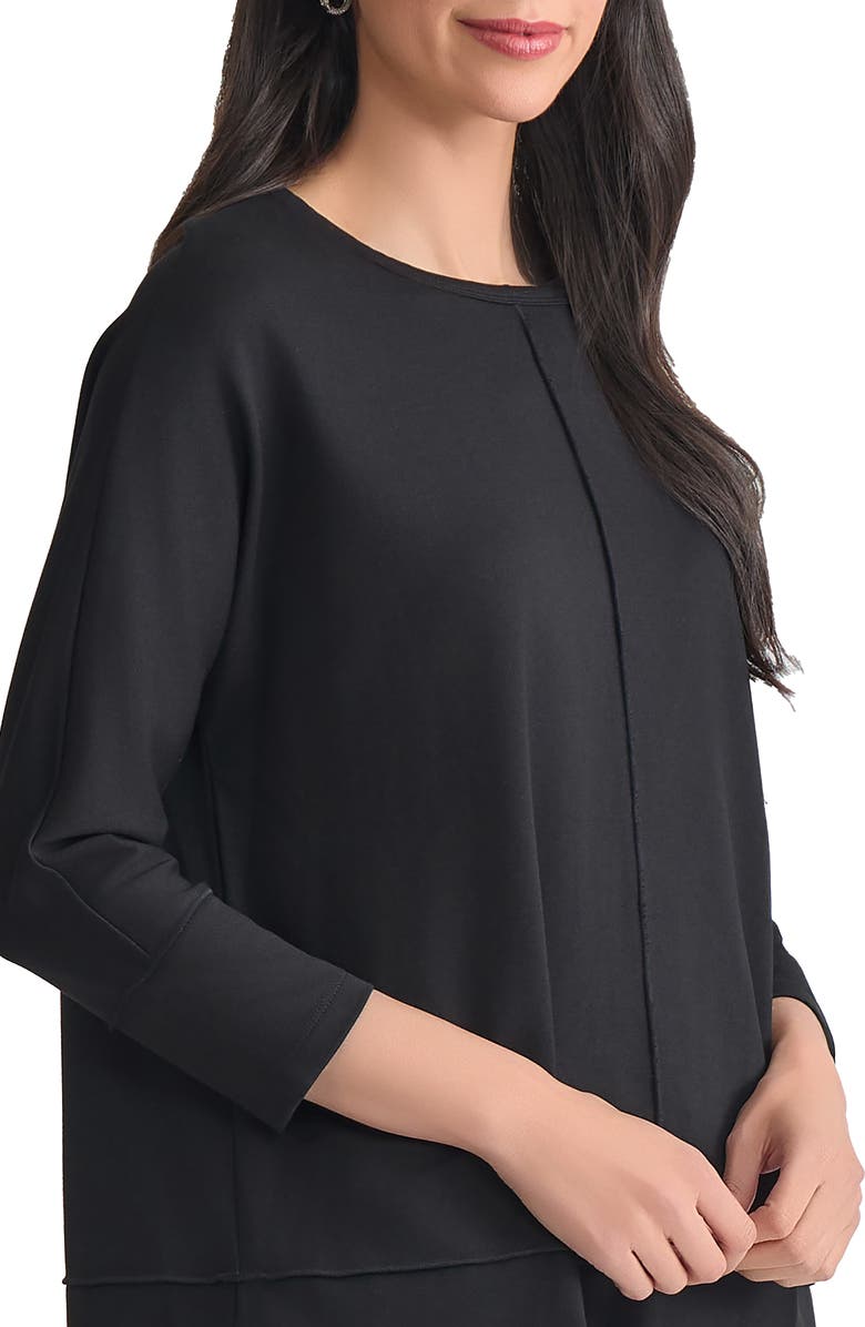 Jones New York Serenity Three Quarter Sleeve Knit Top, Alternate, color, Jones Black
