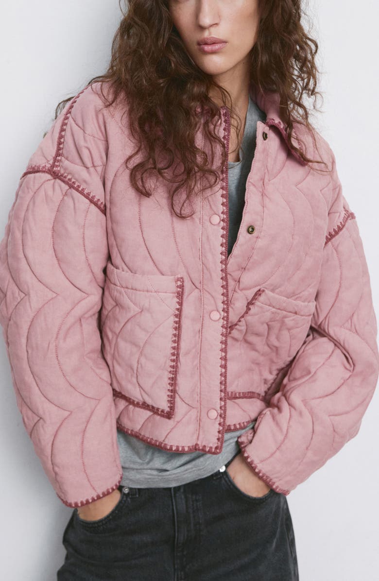 MANGO Quilted Jacket, Main, color, 