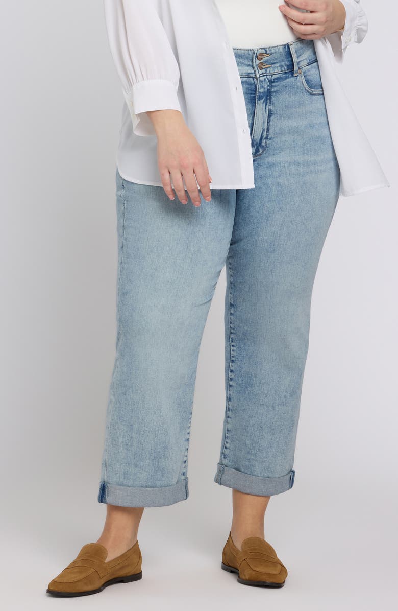 NYDJ Bailey High Waist Crop Relaxed Straight Leg Jeans, Main, color, Keys View