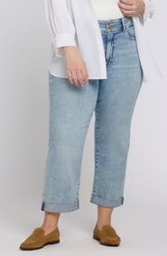 NYDJ Bailey High Waist Crop Relaxed Straight Leg Jeans