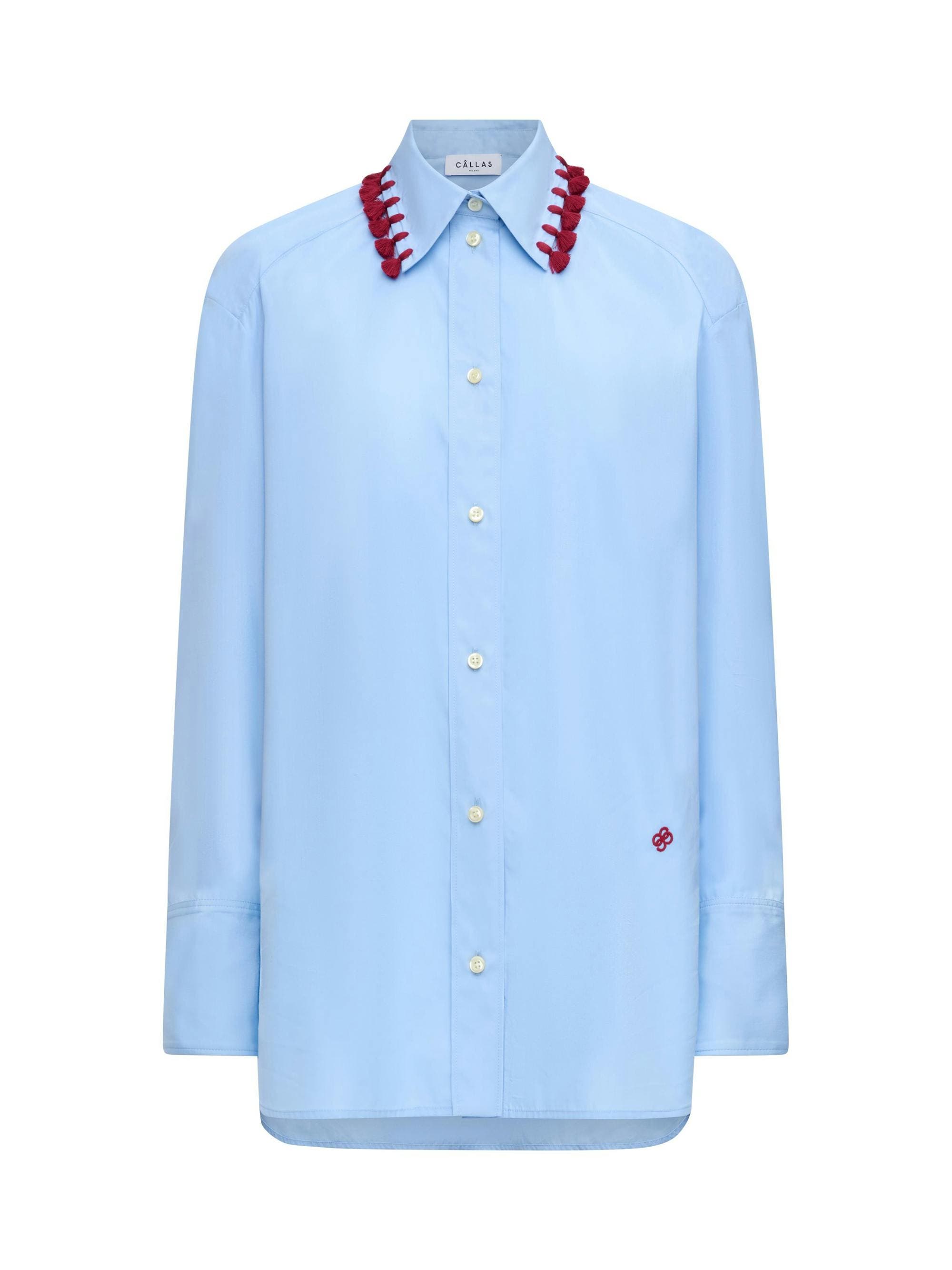 LYN Tassel collar shirt