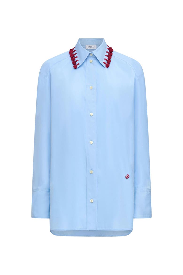 LYN Tassel collar shirt, Main, color, Blue