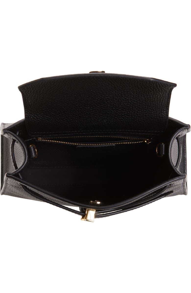 Veronica Beard Dash Leather Top Handle Bag, Alternate, color, Black