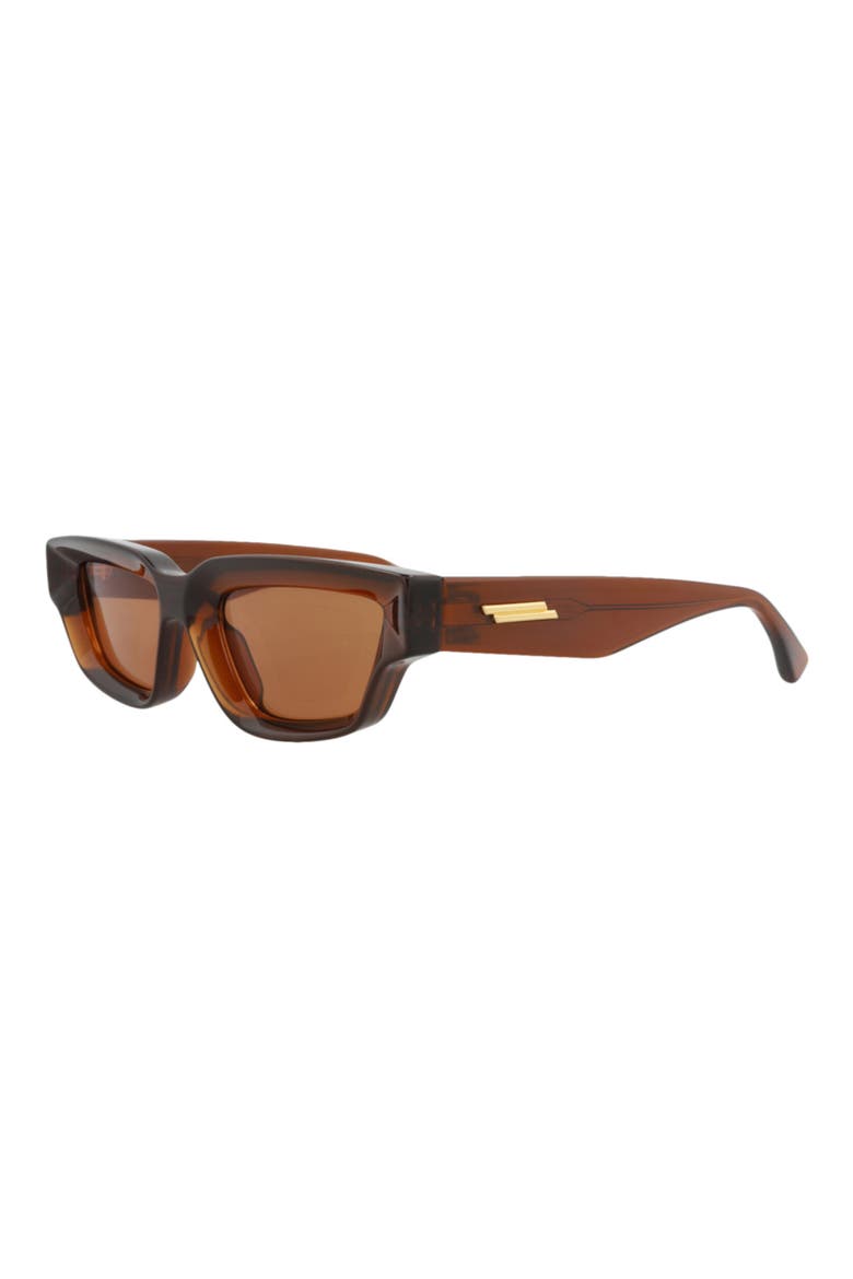 53mm Polarized Cat Eye Sunglasses, Alternate, color, BROWN BROWN BROWN