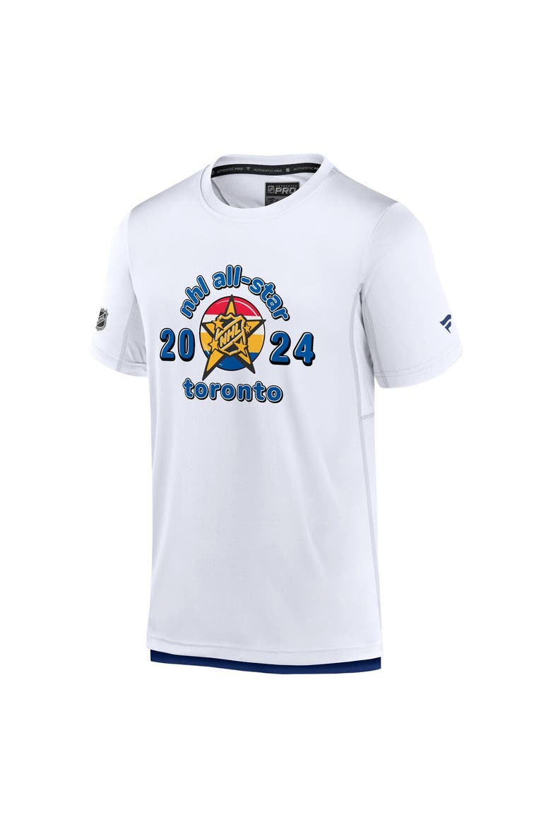 Men's Fanatics Branded  White 2024 NHL All-Star Game Authentic Pro T-Shirt, Alternate, color, White