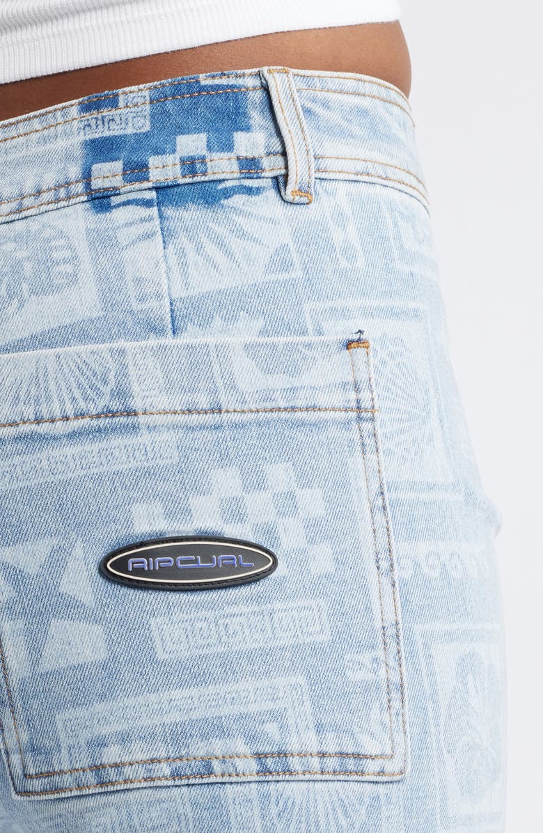 Rip Curl Beach Party Holiday Wide Leg Jeans, Alternate, color, Light Blue