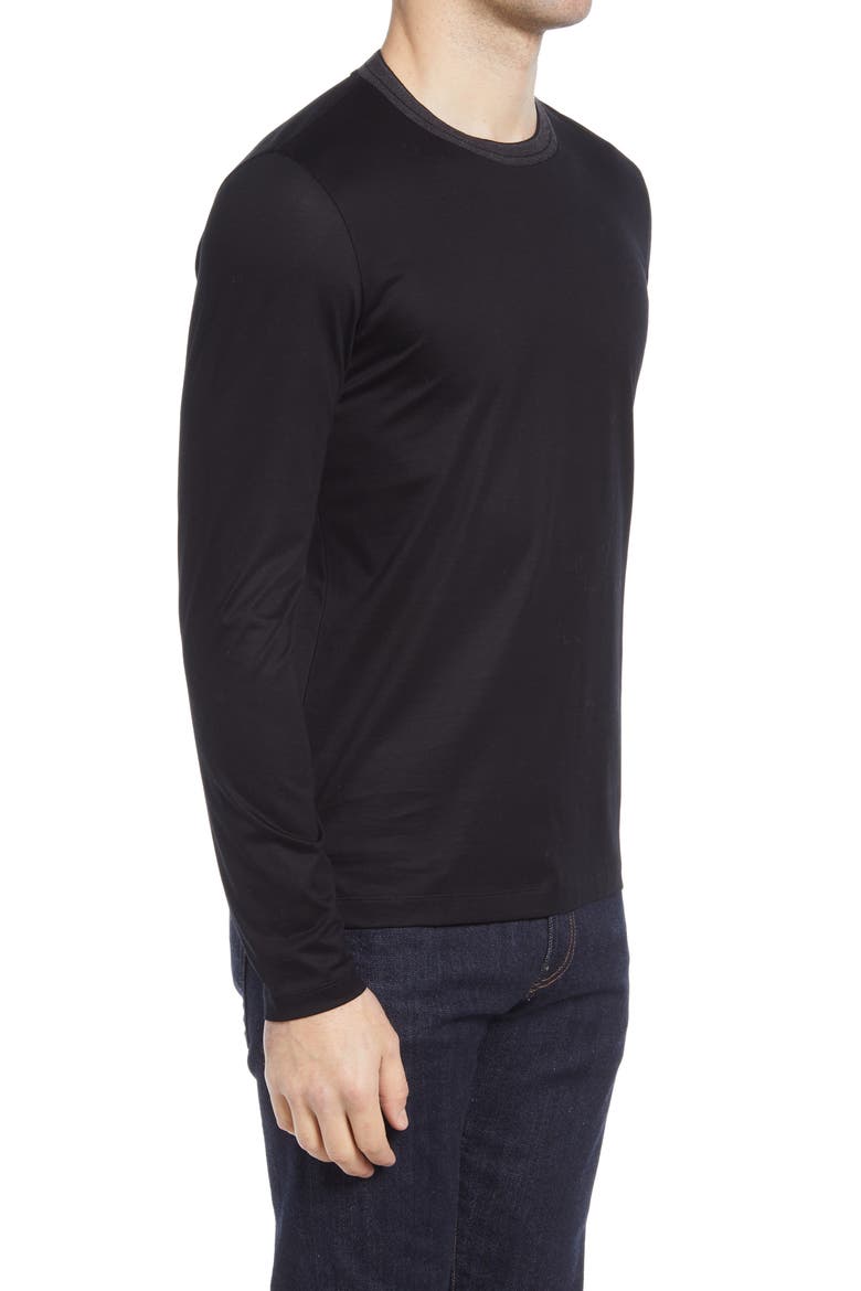 Tenison Long Sleeve Crewneck T-Shirt, Alternate, color, BLACK