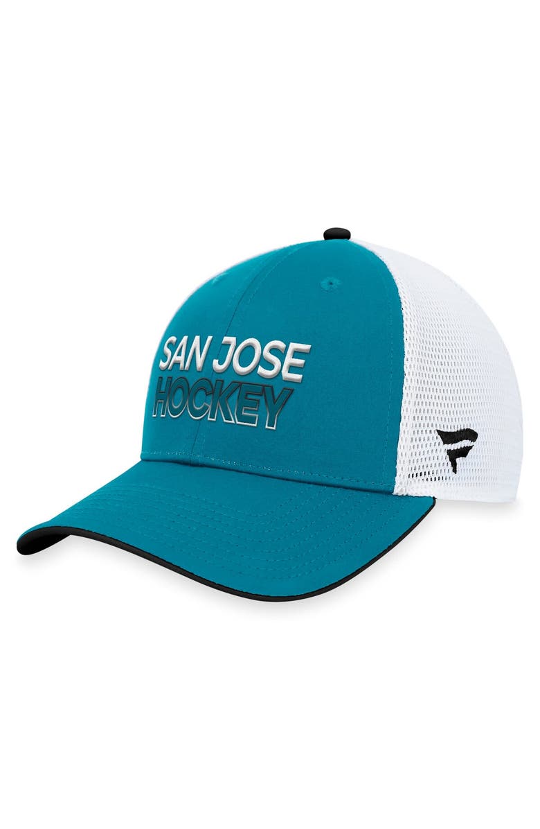 FANATICS Men's Fanatics Branded  Teal San Jose Sharks Authentic Pro Rink Trucker Adjustable Hat, Alternate, color, Teal
