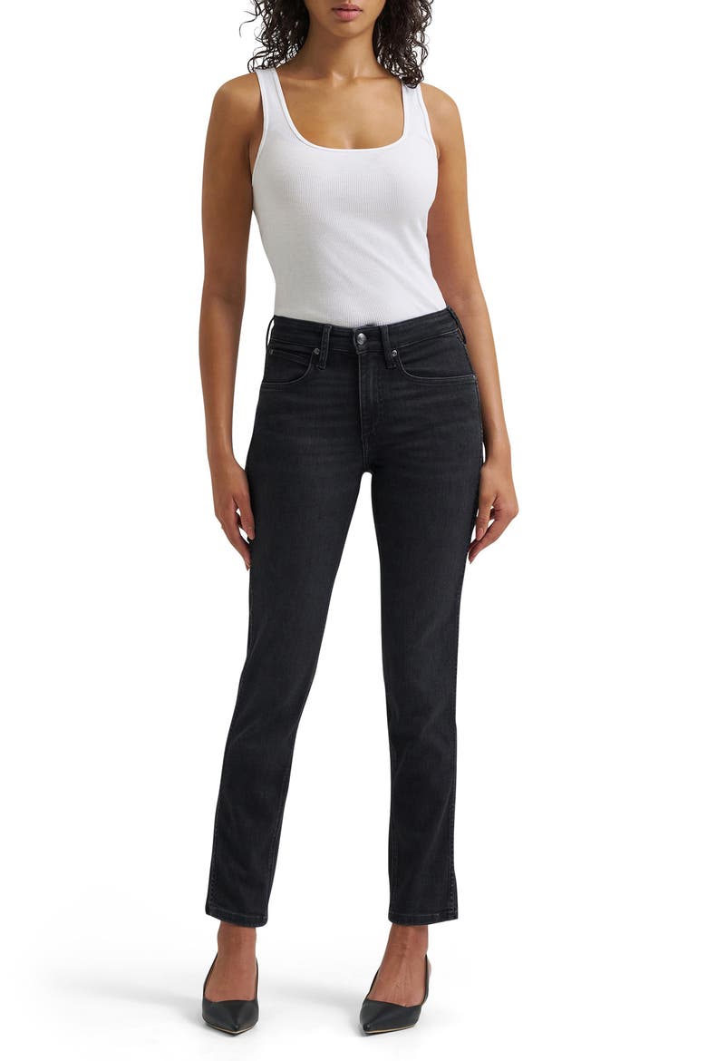 Rider Slim Straight Jeans, Alternate, color, CROWD SOURCED