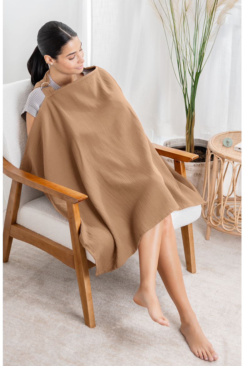 Muslin Nursing Cover, 100% Cotton - 1 Pack, Alternate, color, Cedar