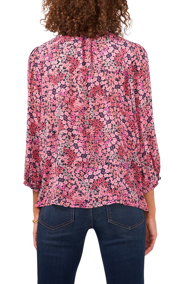 Vince Camuto Meadow Floral Peasant Blouse, Alternate, color,