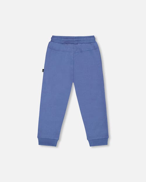 Deux Par Deux Fleece Sweatpants With Articulated Knees In Blue