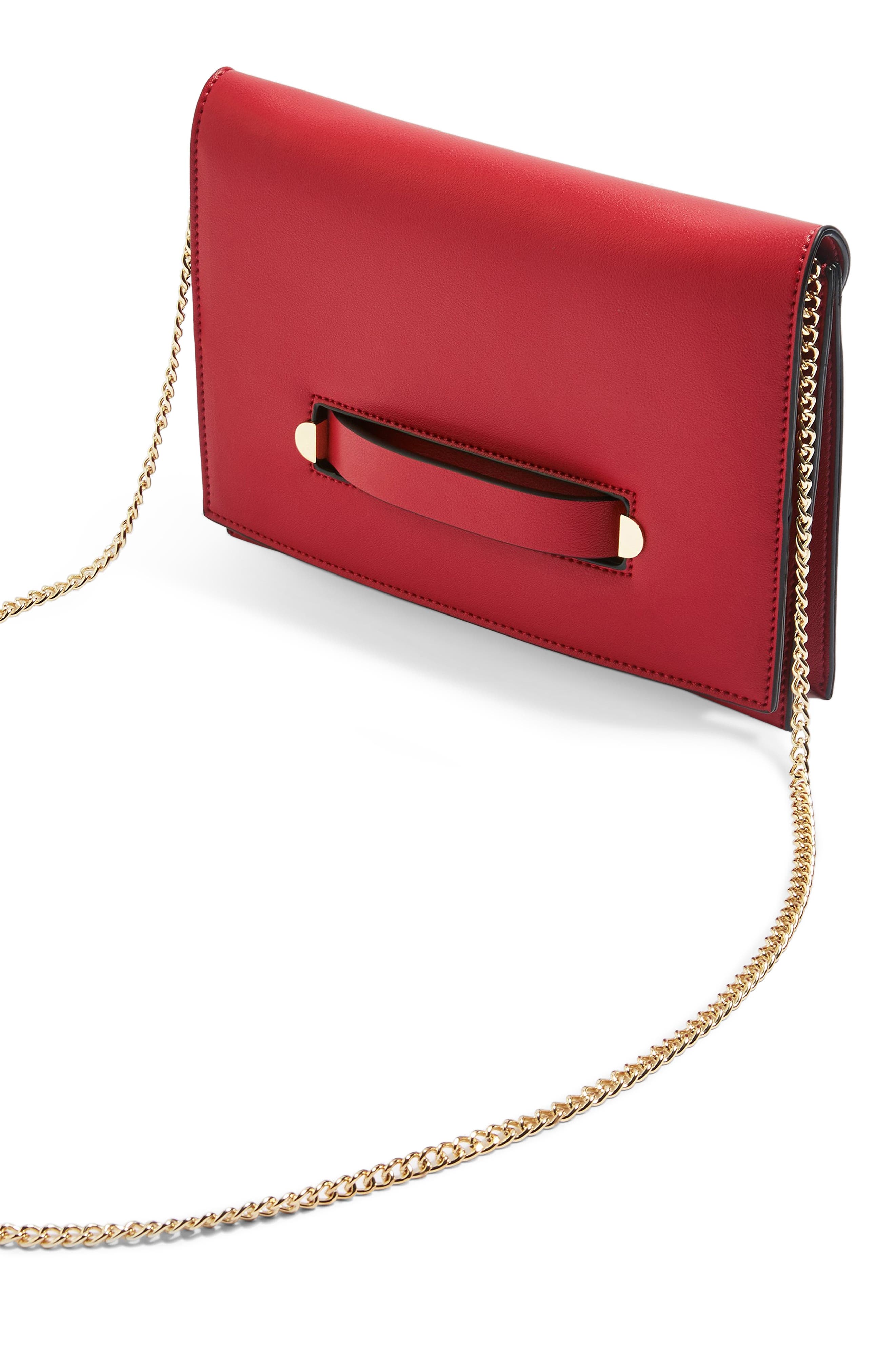 Topshop Brogan Clutch, Alternate, color, 