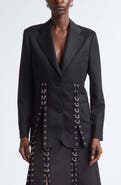 Simone Rocha Grommet Ring Hem Slice Jacket