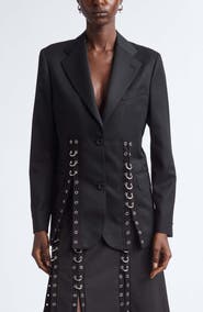 Simone Rocha Grommet Ring Hem Slice Jacket