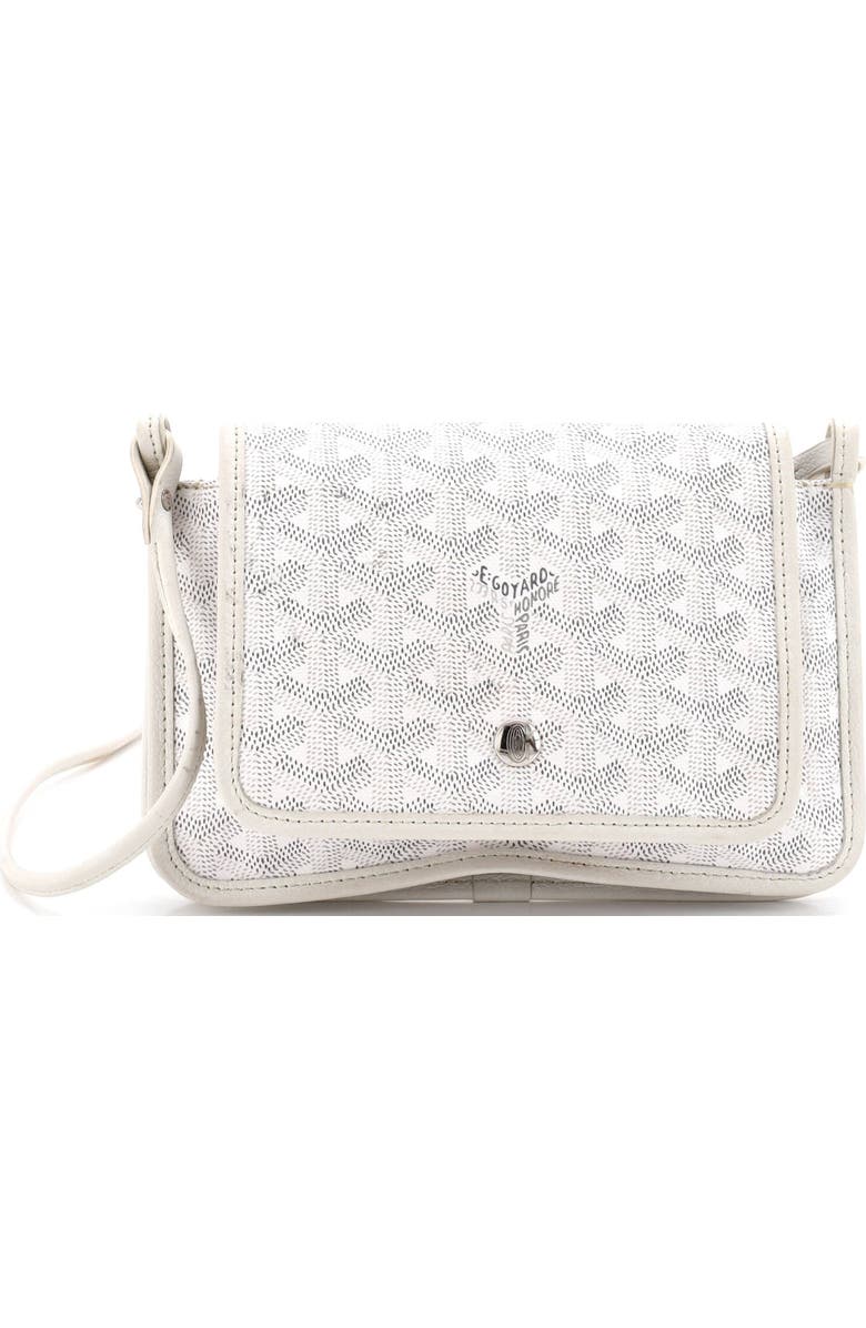 Pre-Owned Goyard Plumet Clutch Wallet Coated Canvas, Main, color, White