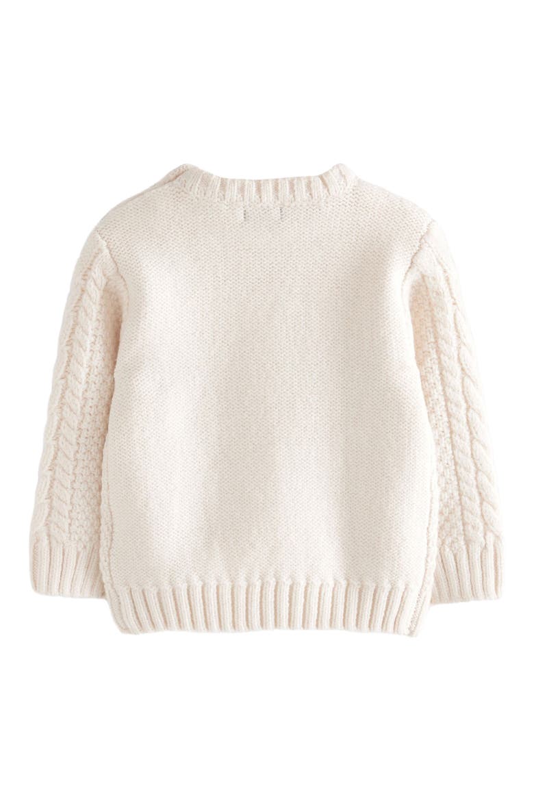 Kids' Cable Sweater, Alternate, color, ECRU