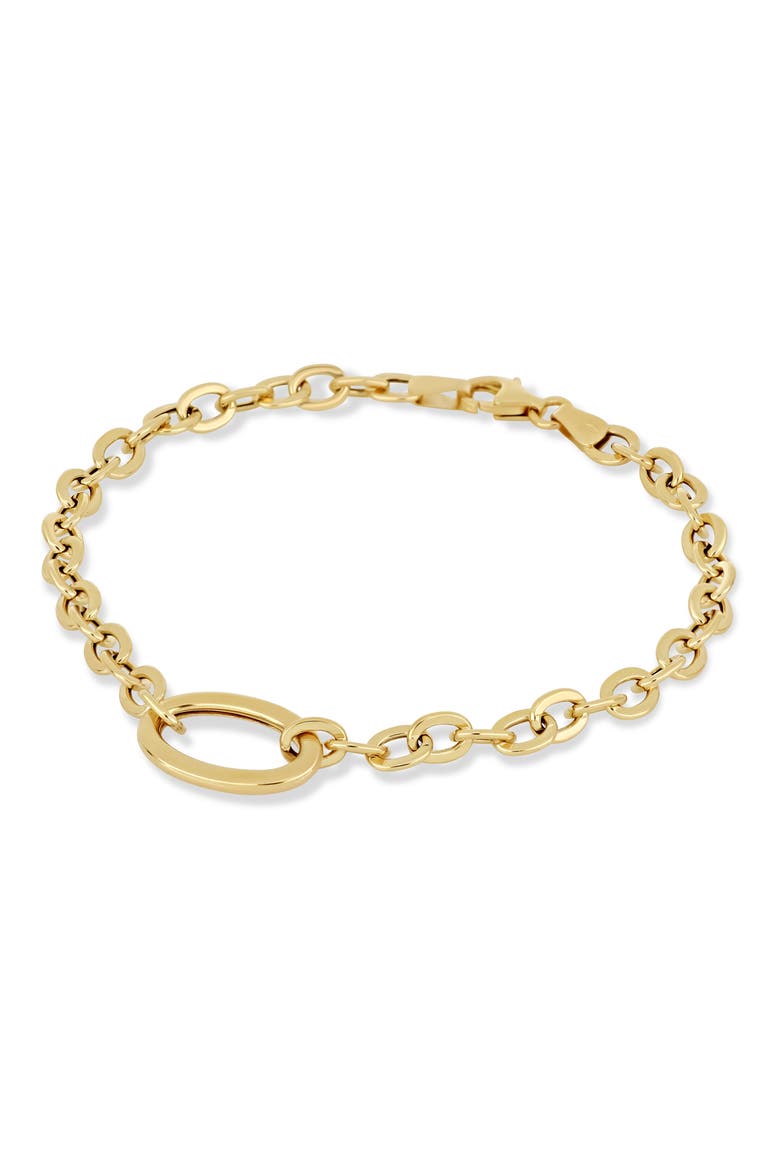 14K Gold Oval Line Bracelet, Alternate, color, 14K YELLOW GOLD