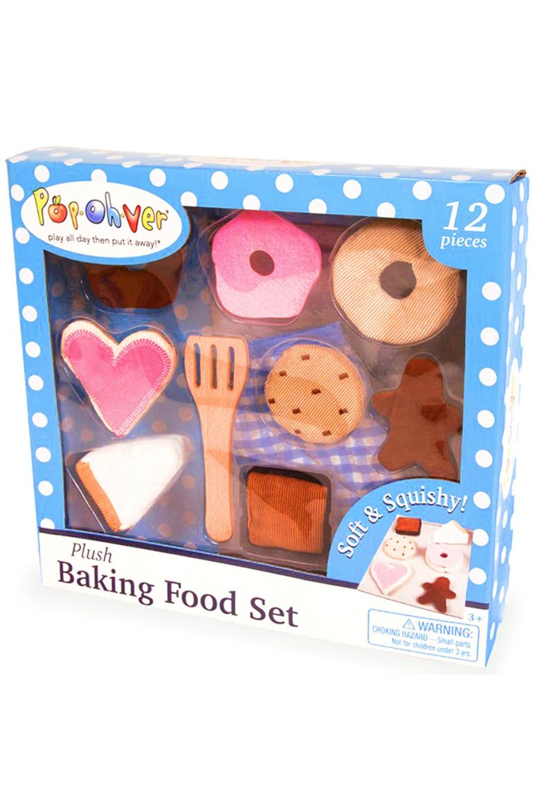 PopOhVer Pretend Play Plush Baking Food Play Set, Main, color, Multicolored