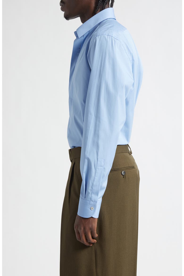 Cotton Poplin Button-Up Shirt, Alternate, color, PALE SKY