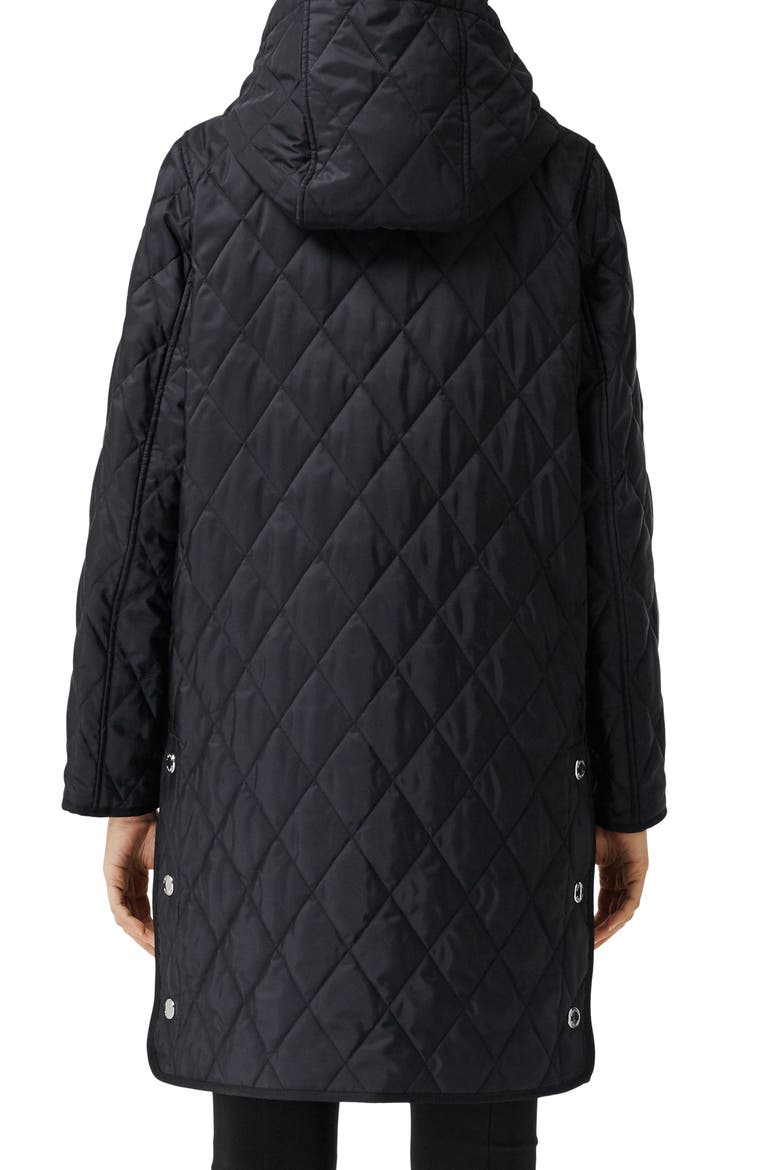 Roxby Thermoregulated Quilted Coat, Alternate, color, BLACK