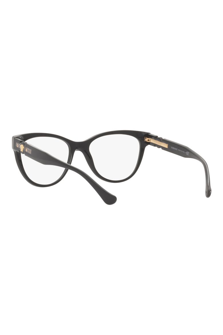 53mm Cat Eye Optical Glasses, Alternate, color, BLACK