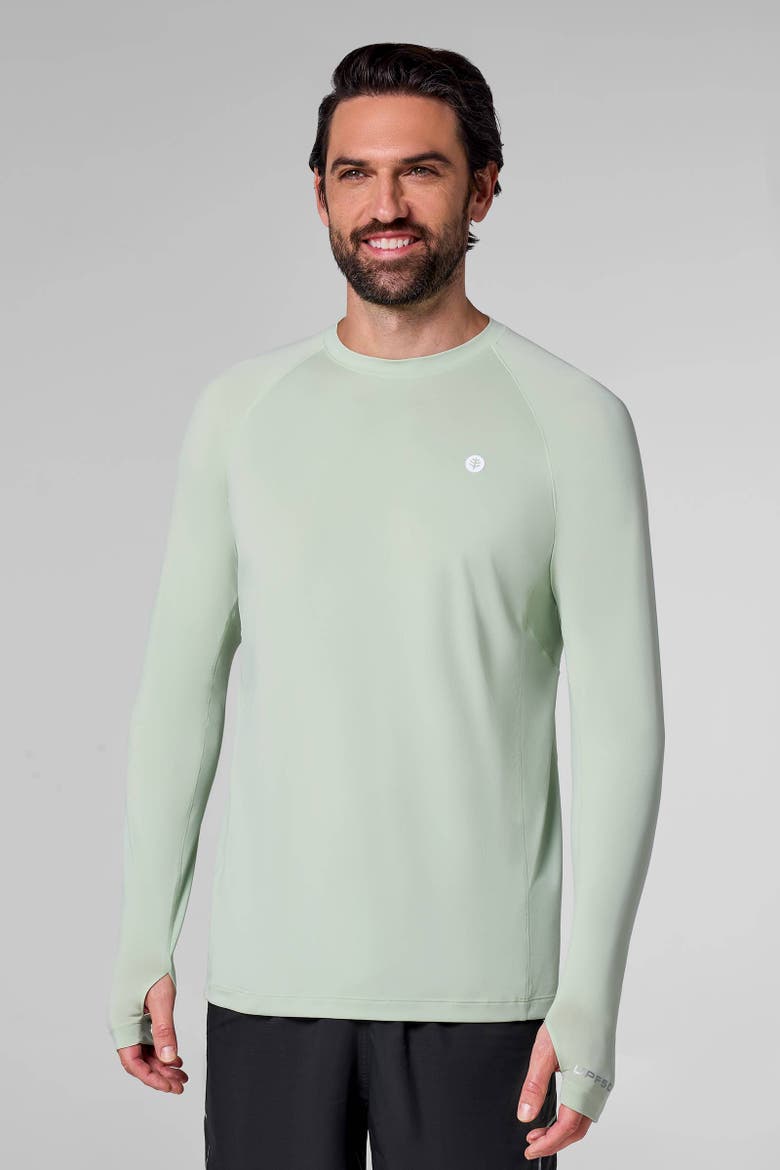 Men's Sonora Agility Long Sleeve Performance T-shirt, UPF 50+ Sun Protection, Alternate, color, Seedling