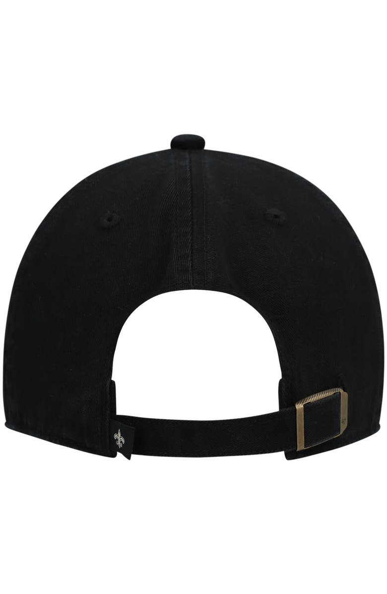 '47 Men's '47 Black New Orleans Saints Clean Up Script Adjustable Hat, Alternate, color, Black