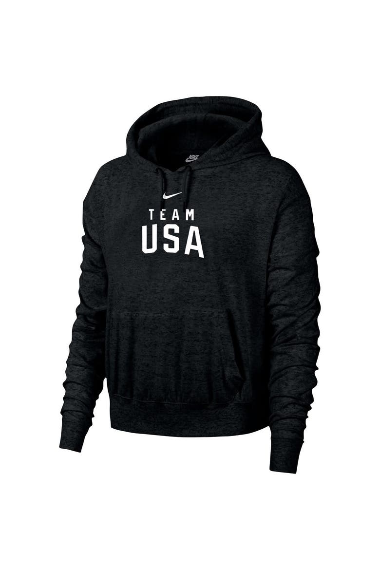 Women's Nike Black Team USA Paris 2024 Olympics Gym Vintage Pullover Hoodie, Alternate, color, Black