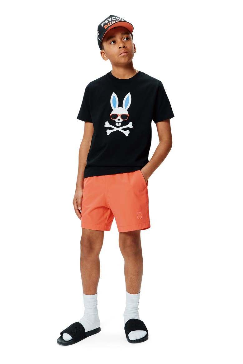 Kids' Luca Embroidered Pima Cotton Graphic T-Shirt, Alternate, color, BLACK