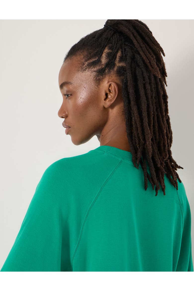 Matilda Raglan Sweatshirt, Alternate, color, Bright Green