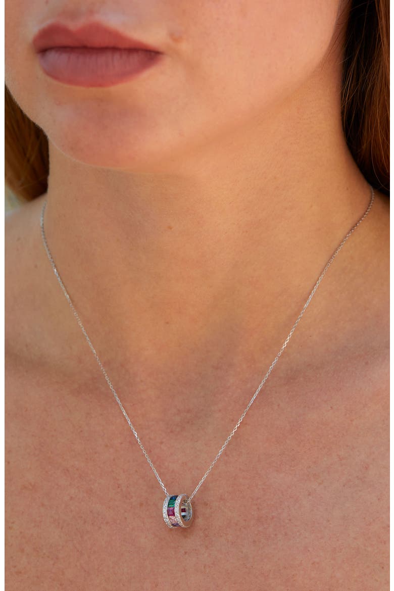 Rondell Pendant Necklace, Alternate, color, SILVER