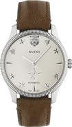 Gucci Leather Strap Watch, 40mm