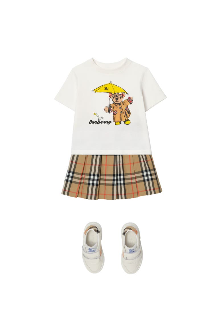 Rain Bear Cotton T-shirt, Alternate, color, Chalk white