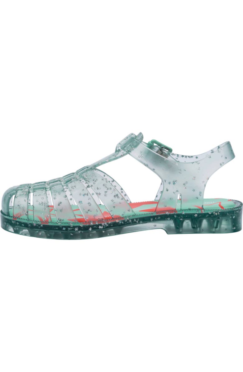 Melissa Kids' Possession Metallic Jelly Sandal, Alternate, color, Glitter Green