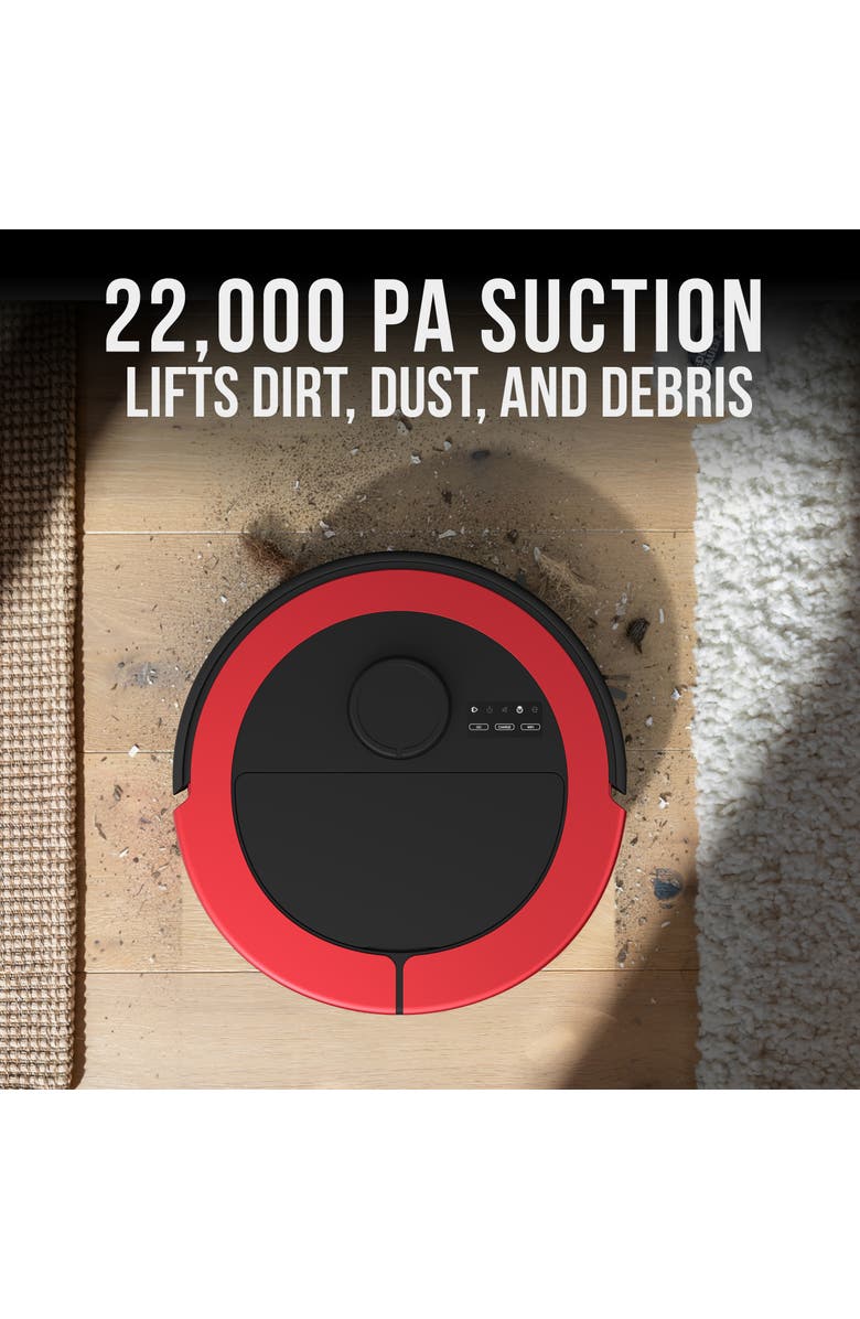 BOBSWEEP Maxim All-in-One Robot Vacuum & Auto-Lift DualSpin Mop, Alternate, color, Imperial Red