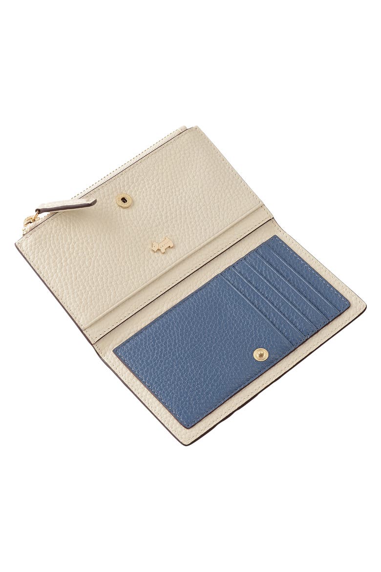 Among the Trees Medium Zip Top Leather Bifold Wallet, Alternate, color, SALT