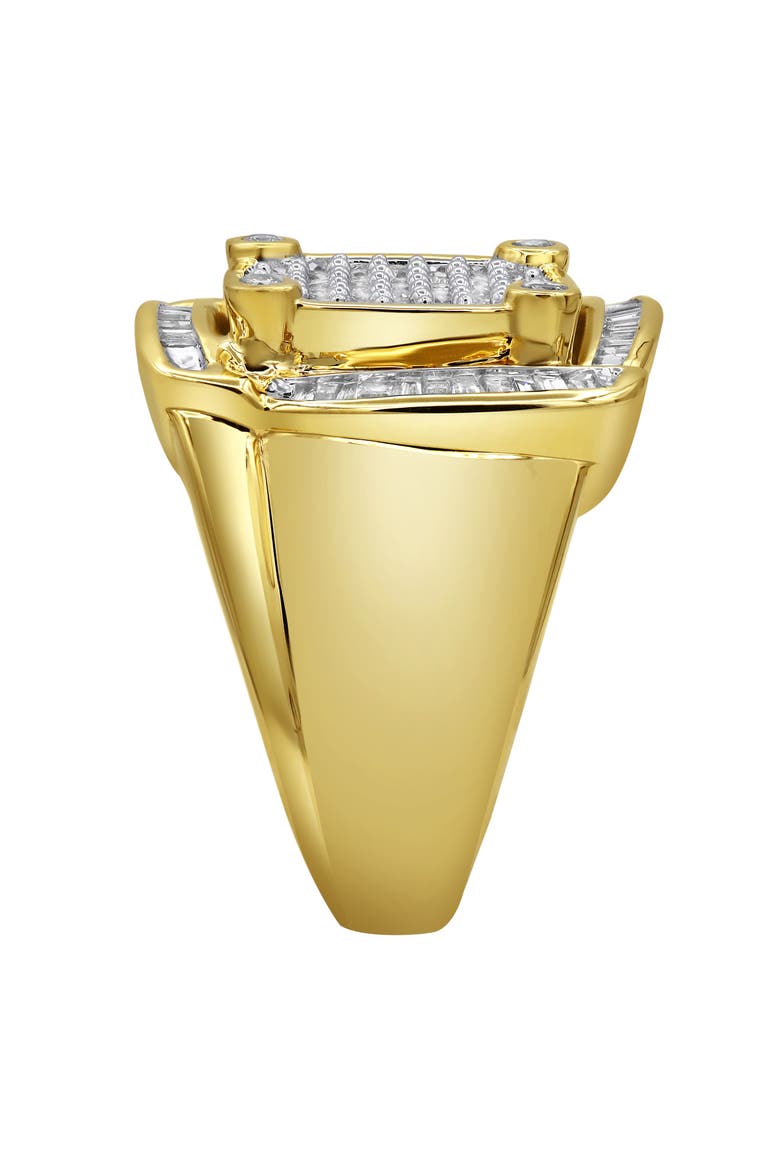 Ice Hurricane 14K Yellow Gold Diamond Men Statement Ring - 1.25ct., Alternate, color, 14K Yellow Gold