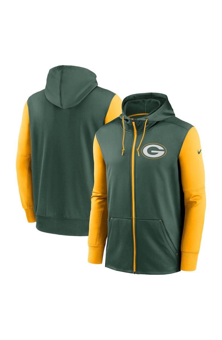 Nike Men's Nike  Green Green Bay Packers Performance Full-Zip Hoodie, Main, color, 