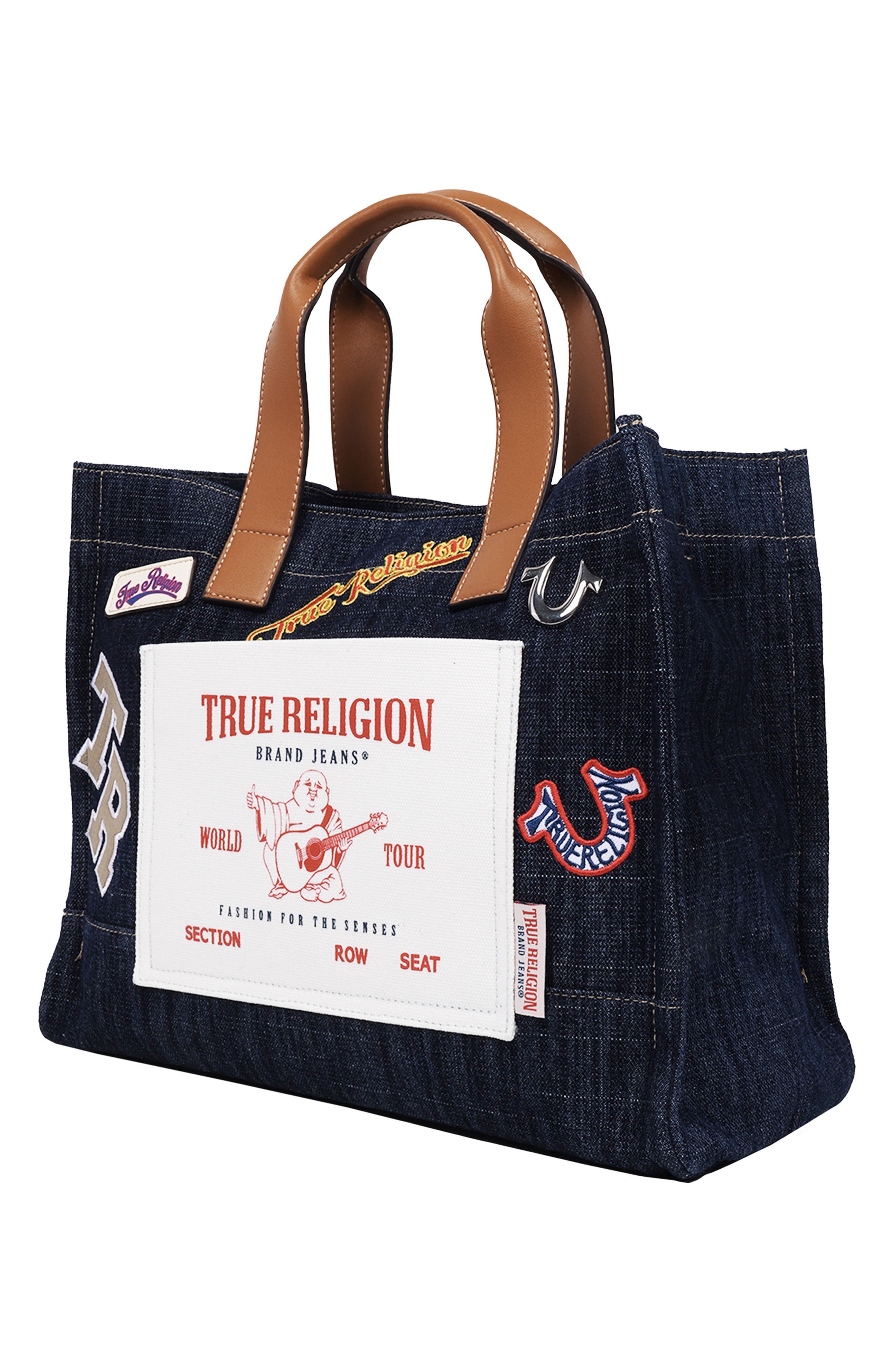 True Religion Andy Medium Patch Tote, Alternate, color, 
