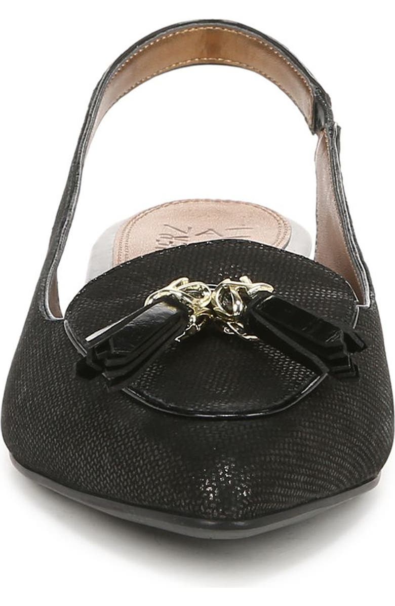 Naturalizer Juliana Slingback Pointed Toe Flat, Alternate, color, Black