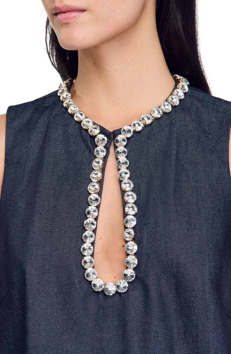 SANDRO Short rhinestone dress, Alternate, color,