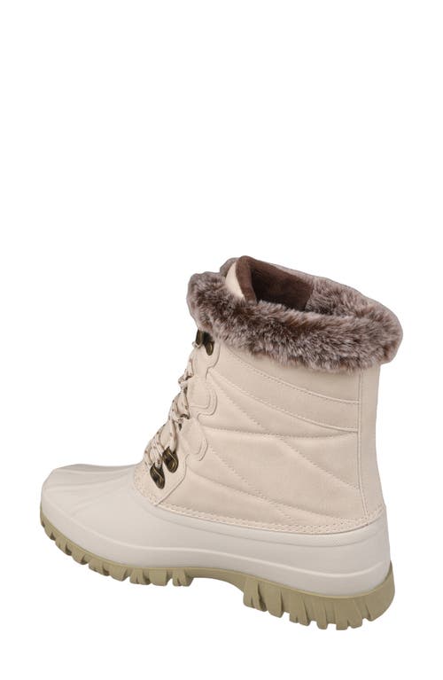 Mykos Faux Fur Lined Lace-up Boot In White
