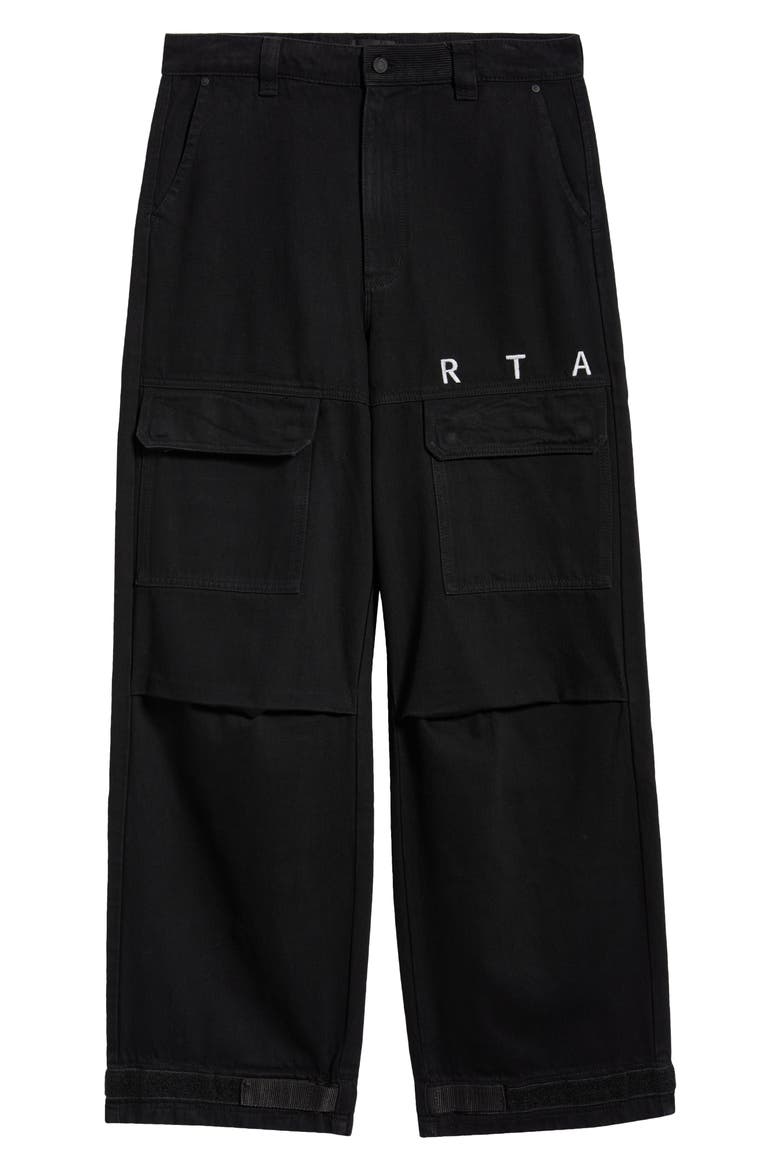 Wylie Baggy Cargo Jeans, Alternate, color, BLACK