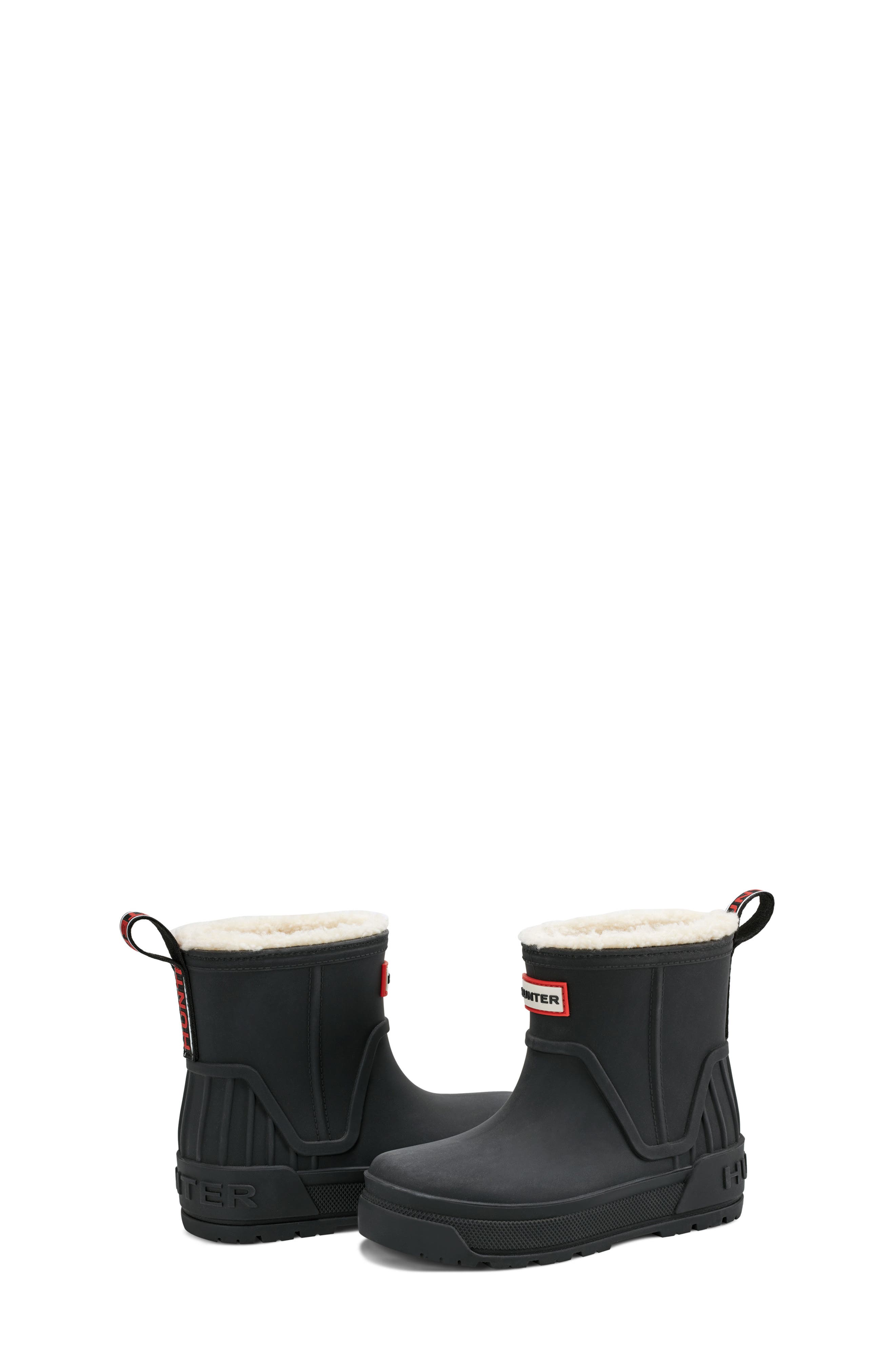 Hunter Kids' Hunger Gracey Insulated Waterproof Rain Boot, Alternate, color, Black