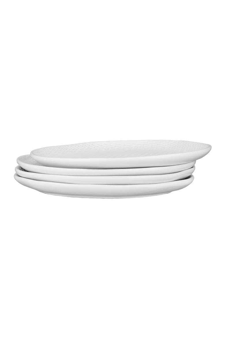 Abigael Stoneware 4-Piece Salad Plate Set, Alternate, color, White