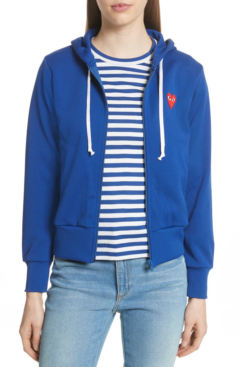 Comme des Garçons PLAY Zip Hoodie, Main, color, 