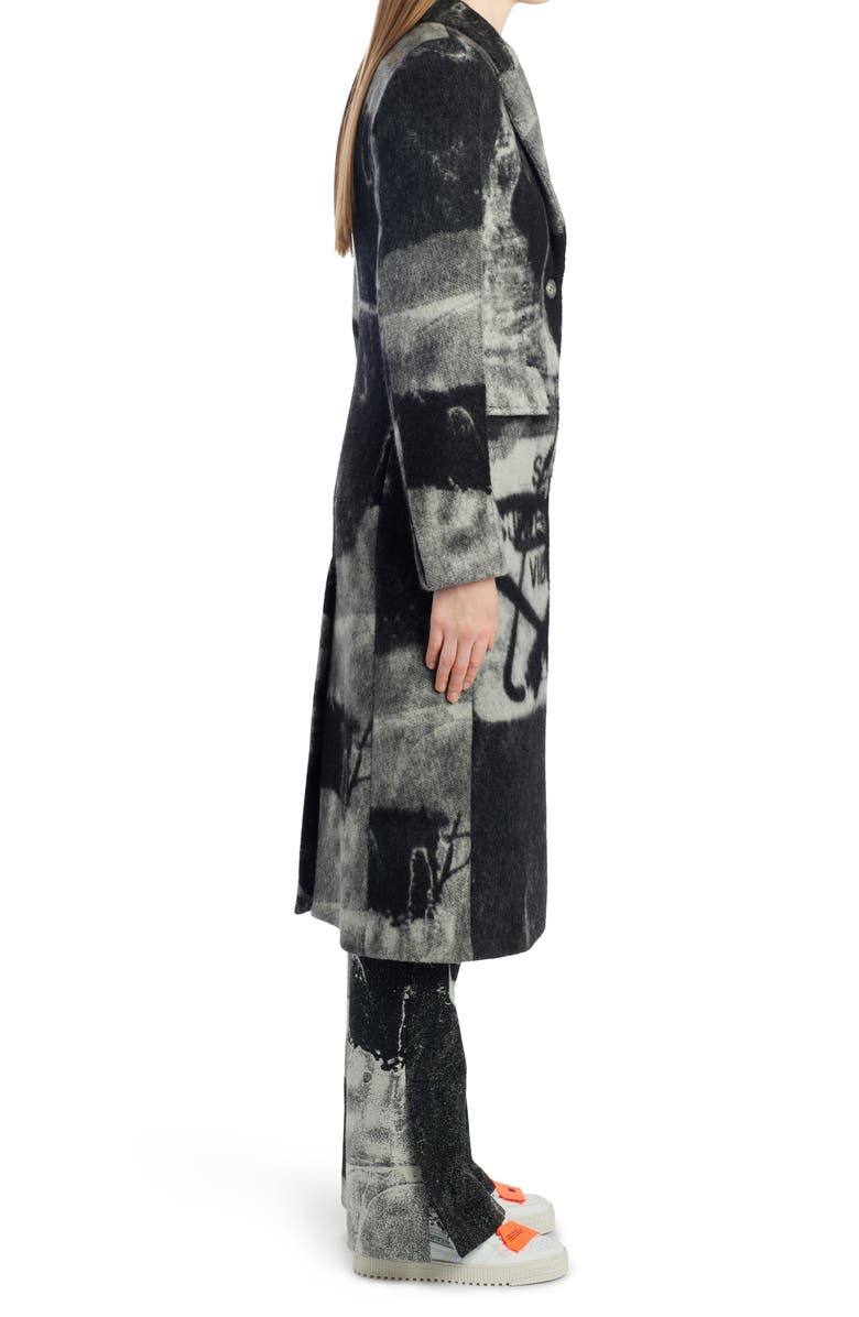 Off-White x Pablo Tomek Print Wool Blend Coat, Alternate, color, 