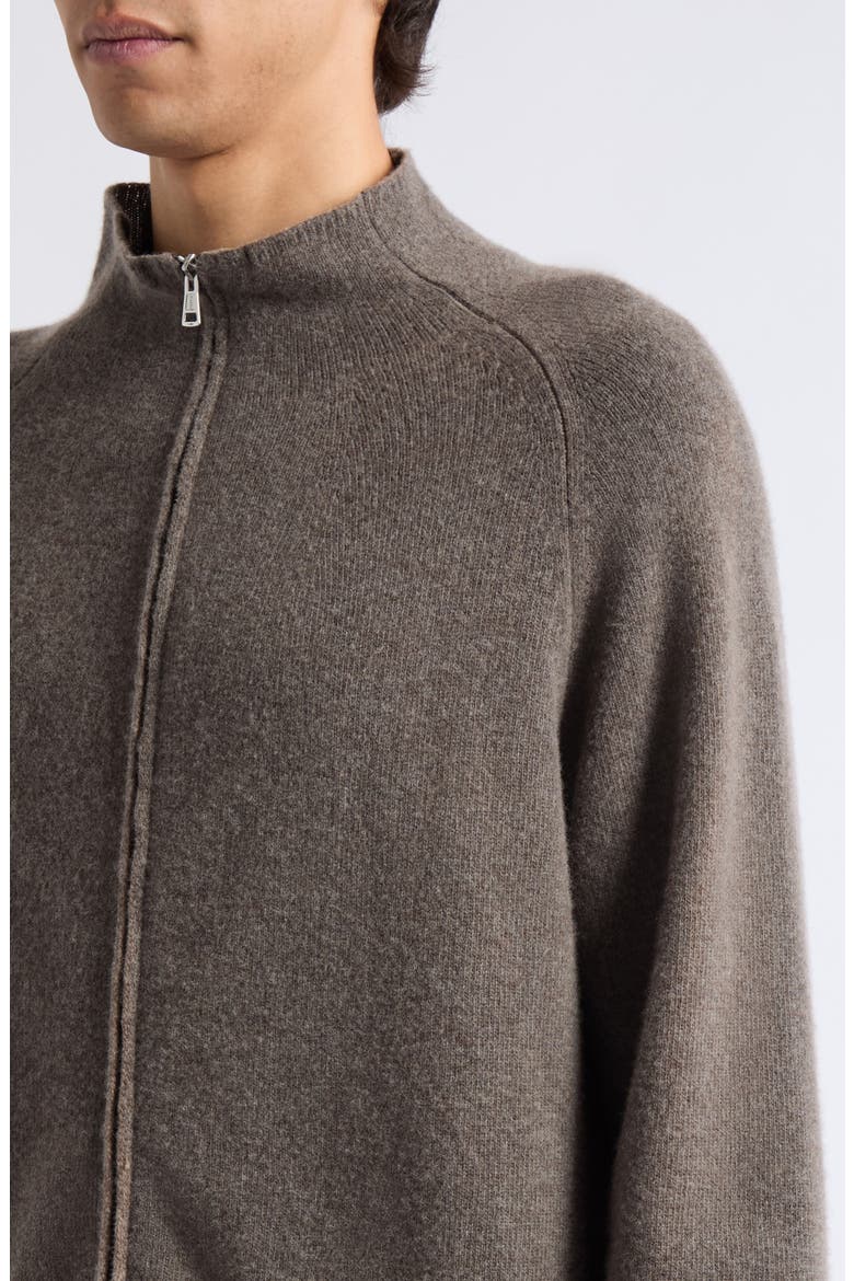 Line Merino Wool Zip Cardigan, Alternate, color, MUD SPRAY DYE