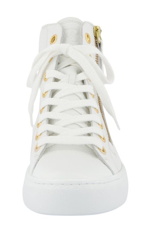 Paul Green Wells High Top Sneaker In White